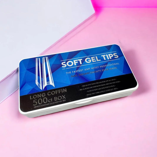 Soft Gel Tips - Long Coffin